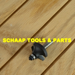 Kwartrondfrees R  9,5mm HW-hardmetaal schacht 8mm met geleidelager | 24373-5-31795